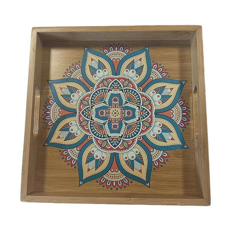 Bamboo Coffee Tray with UV Printing