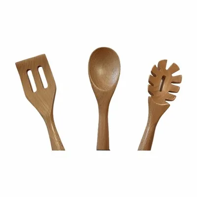 Wood and Silicone Utensil Set