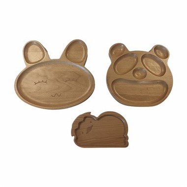 Wooden Animal Plates